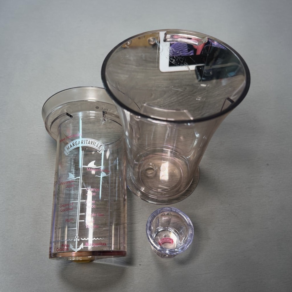 MARGARITAVILLE Frozen Concoction Maker Recipe 2Pc Cup Replacement Part with Shot